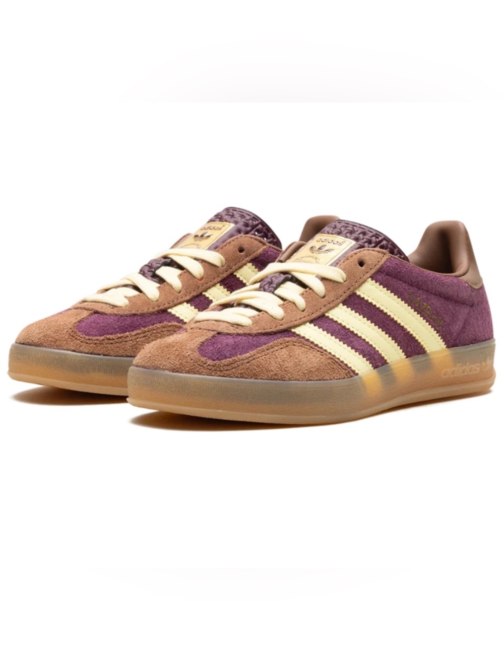 NWT RARE ADIDAS GAZELLE INDOOR
"MAROON ALMOST YELLOW" Brown Viral Sneakers